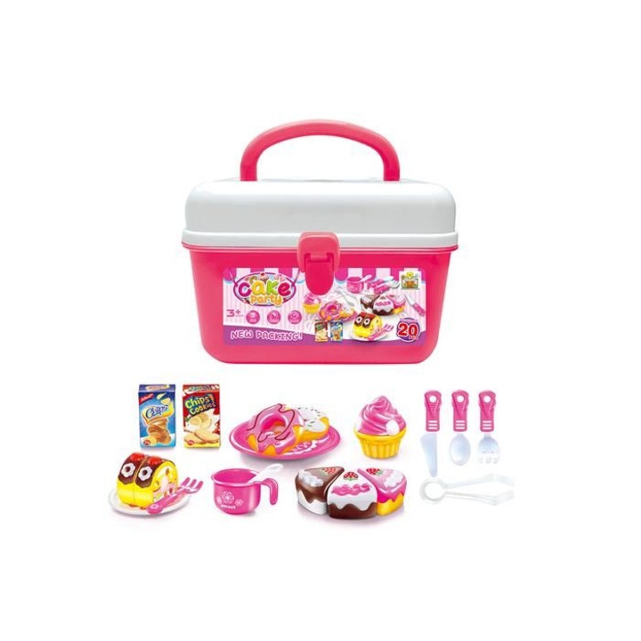 Süteménykészlet gyerekeknek/dobozban, G21, műanyag, 19 darabos, többszínű