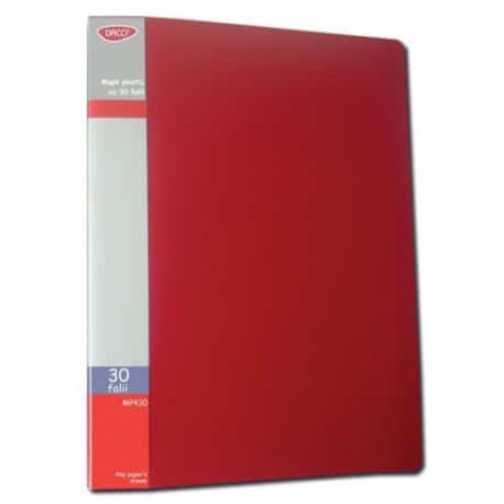 Mapa plastic 30 folii DACO Rosu MP430R