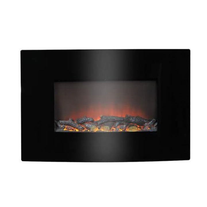 Semineu electric, G21, 1500 W, 88x58x16 cm, Negru