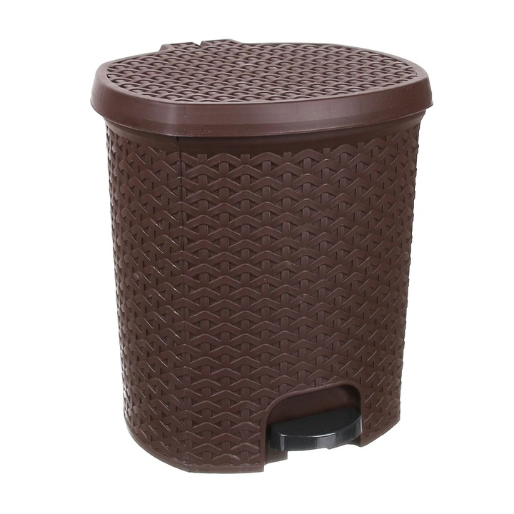 Cos gunoi ratan maro cu pedala 5 L