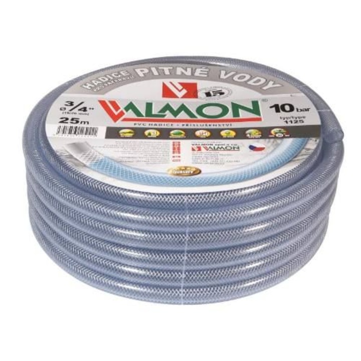 Kerti tömlő, Valmon, 12.7/17mm, 25m, Átlátszó
