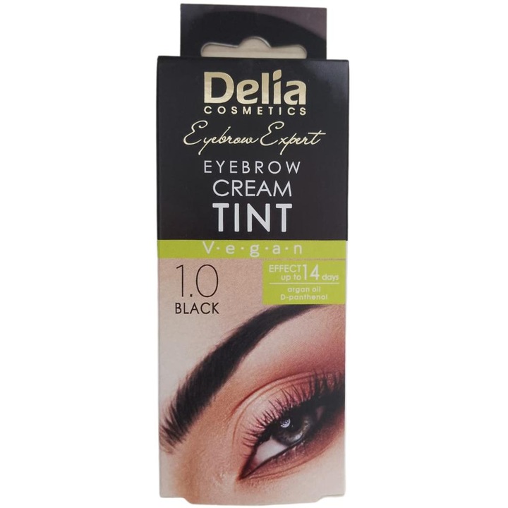 Vopsea de Sprancene Delia Ulei Argan 15 ml Black 1