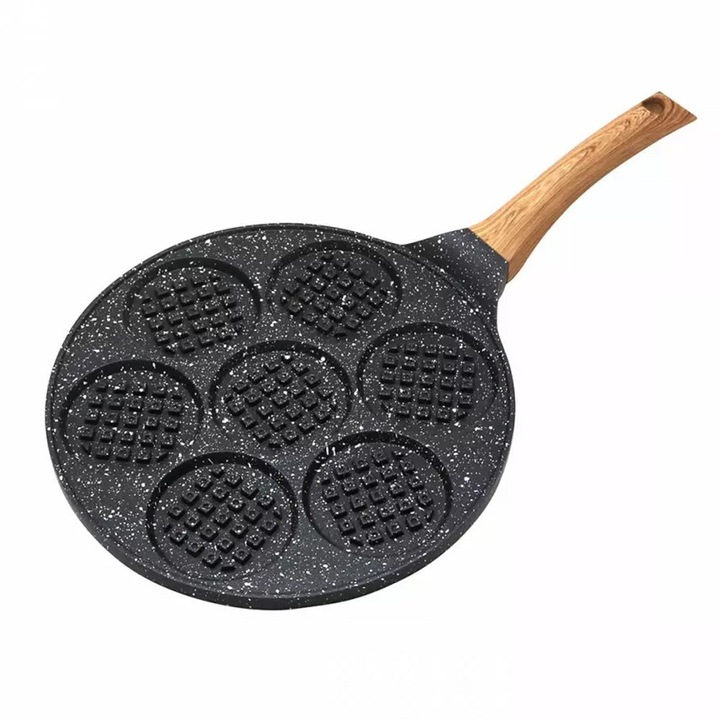 Tigaie pentru clatite, KingHoff, 26.5 cm, Marmura, Negru