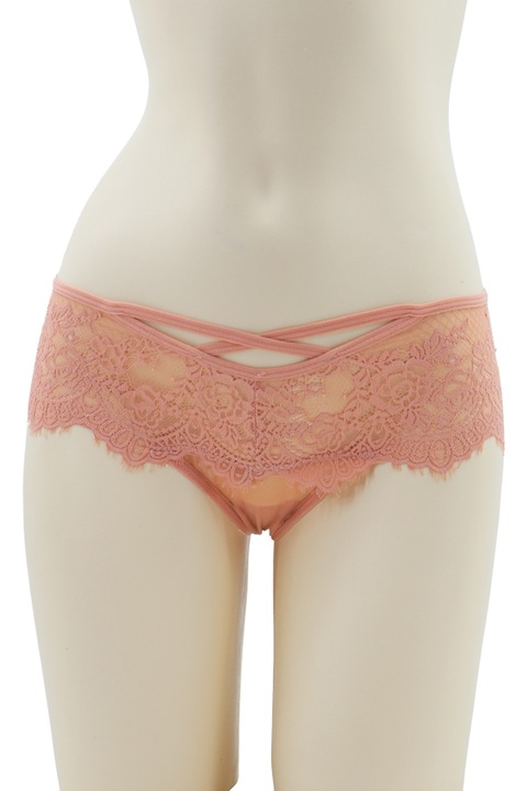 Chiloti tanga cu insertii dantela 29083portocaliu 78176, Portocaliu