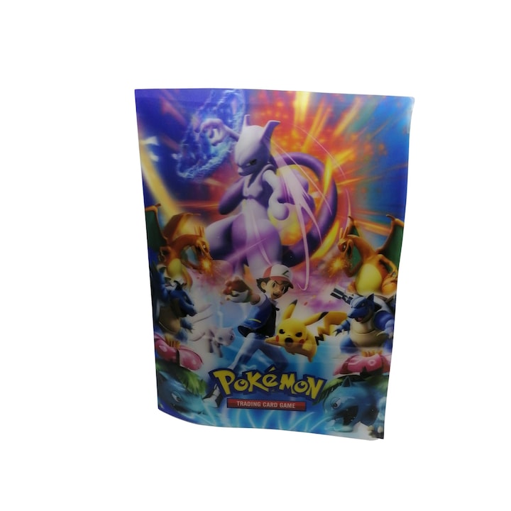 Album Pokemon 3D, 216 kártyához, kék, 30 cm x 23 cm