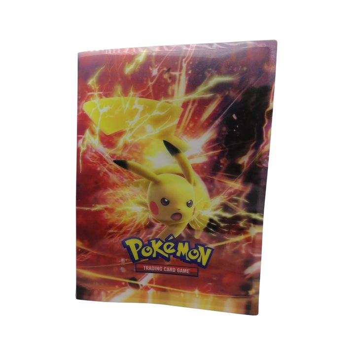 Album Pokemon 3D, pentru 216 cartonase, rosu, 30 cm x 23 cm