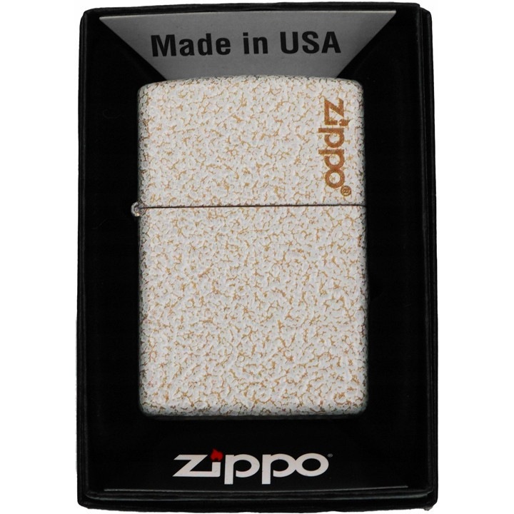 Bricheta cu logo, Zippo, Alb/Galben