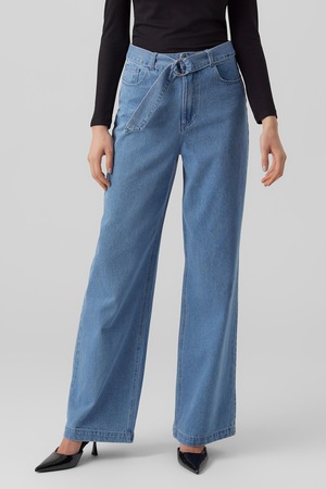 Vero Moda, Дънки с широк крачол и висока талия, Сини