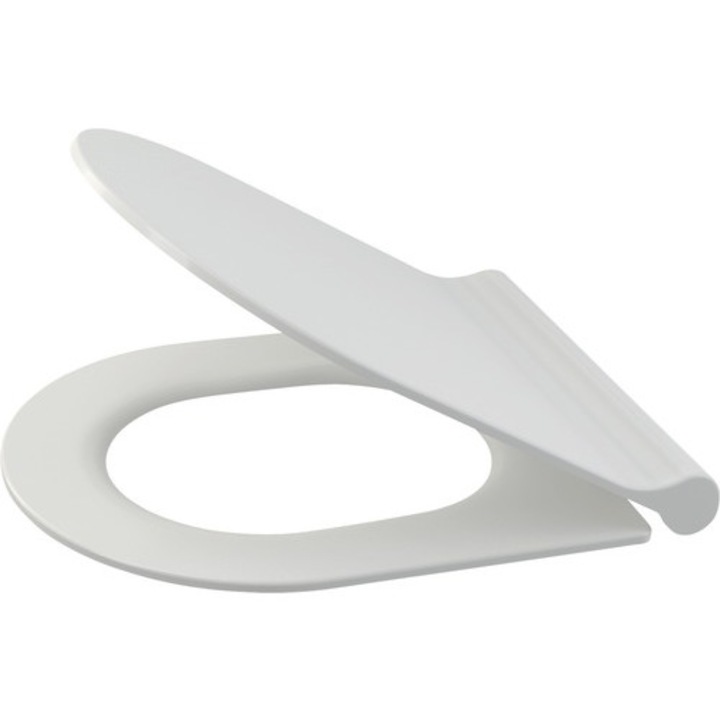 Капак за тоалетна чиния Alca Plast A67 Slim, дуропласт, бавно затваряне, бял 35.8x45.3 cm