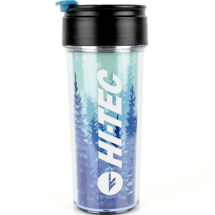 Термо чаша Hi-tec Whip, Неръждаема стомана, 400 мл, Синьо/бяло