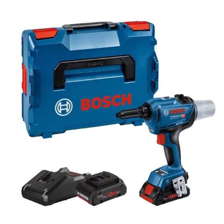 Акумулаторен пистолет за нитове BOSCH GRG 18V-16 C PROFESSIONAL, 2 батерии, зарядно