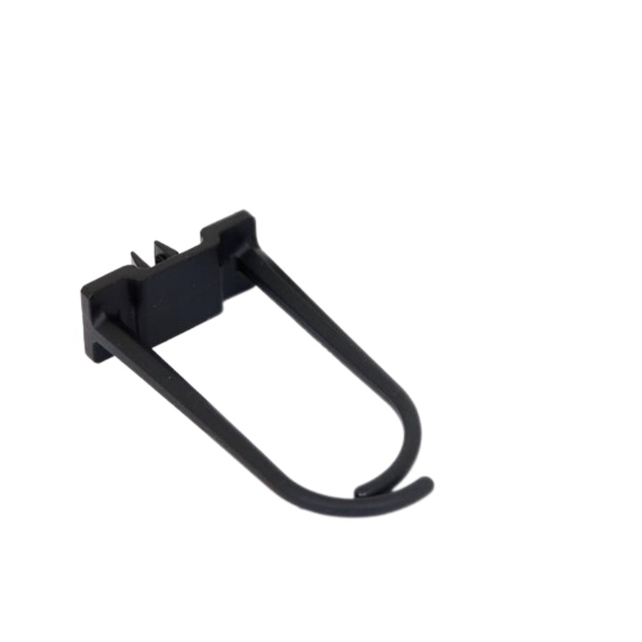 Szorítóhorog, Triton, Műanyag, 60x30mm, Fekete