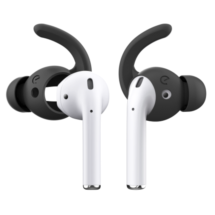Fülhallgató védelem, AirPods 1/2 kompatibilis, LLC, szilikon, fekete