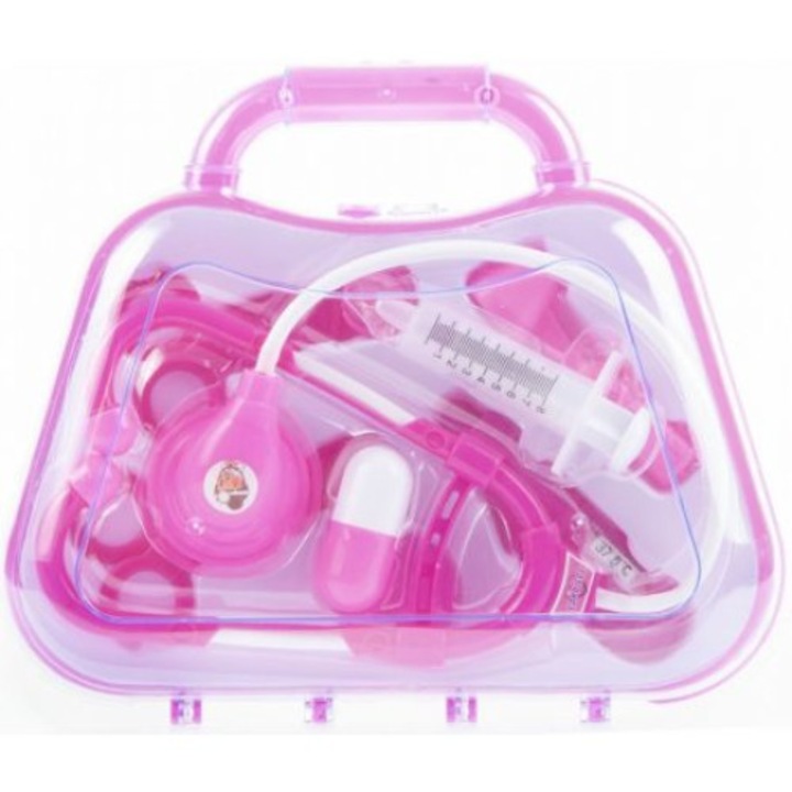 Játék orvosi készlet, rózsaszín, 3 éves kortól