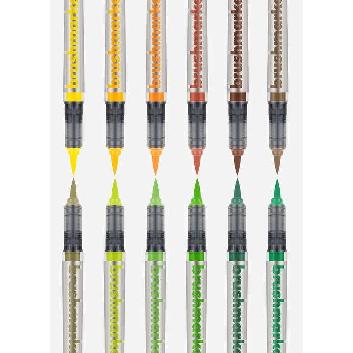 Комплект от 12 маркера Pro Karin, цветове слънце и дърво