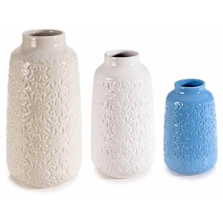 Set 3 vaze portelan 13x25 cm, 11x20 cm, 9x15 cm