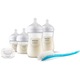 Set nou-nascut Philips Avent Natural Response SCD838/11, tetina care functioneaza ca sanul mamei, tetina fara scurgeri, 4 biberoane, suzeta ultra-soft 0-6 luni, perie pentru biberon