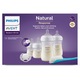 Set nou-nascut Philips Avent Natural Response SCD838/11, tetina care functioneaza ca sanul mamei, tetina fara scurgeri, 4 biberoane, suzeta ultra-soft 0-6 luni, perie pentru biberon