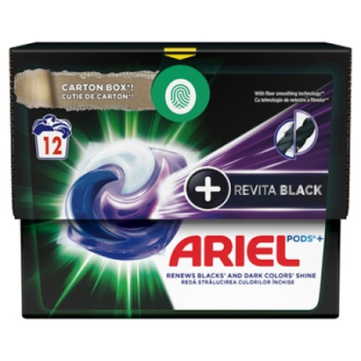 Detergent Capsule, Ariel, Revita Black, 12 capsule