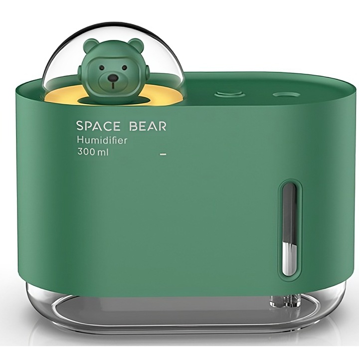 Párásító Space Bear, Flippy, 300 ml, zöld