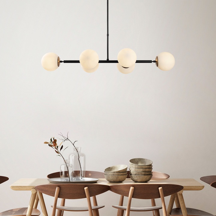 Lustra Fazli - 10485, Negru, 110 x 40 x 66 cm