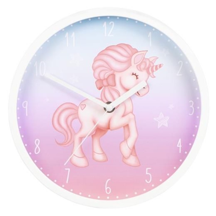 Magical Unicorn falióra, Hama, Kvarc, Ø 25 cm, Többszínű