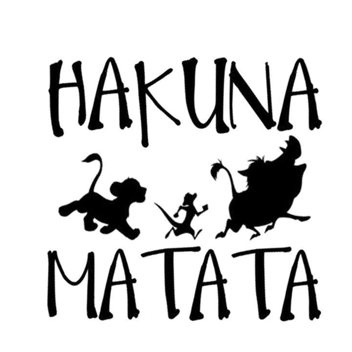 Sticker Hakuna Matata 15x14 cm, Creative Rey®