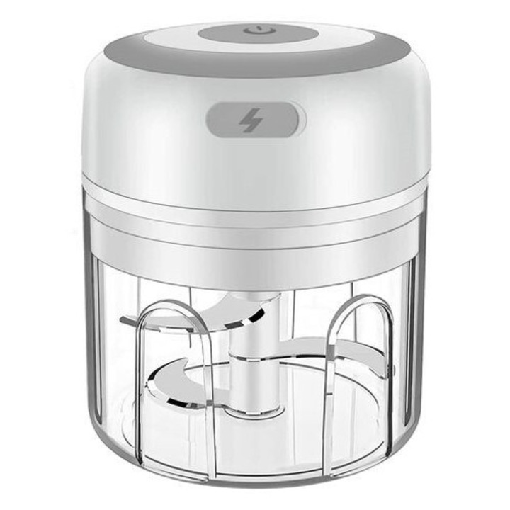 Tocator usturoi electric cu usb 250 ml alb