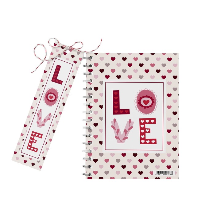 Carnetel A6 cu semn 100F spirala Love AR