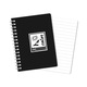Notebook A6 100F, spirál, fekete PVC borító dictando