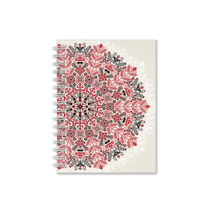 Notebook A6 100F spirál Románia-Textil