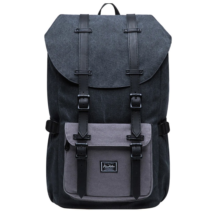 Rucsac laptop Rezistent la apa, Kaukko, Panza, Gri inchis