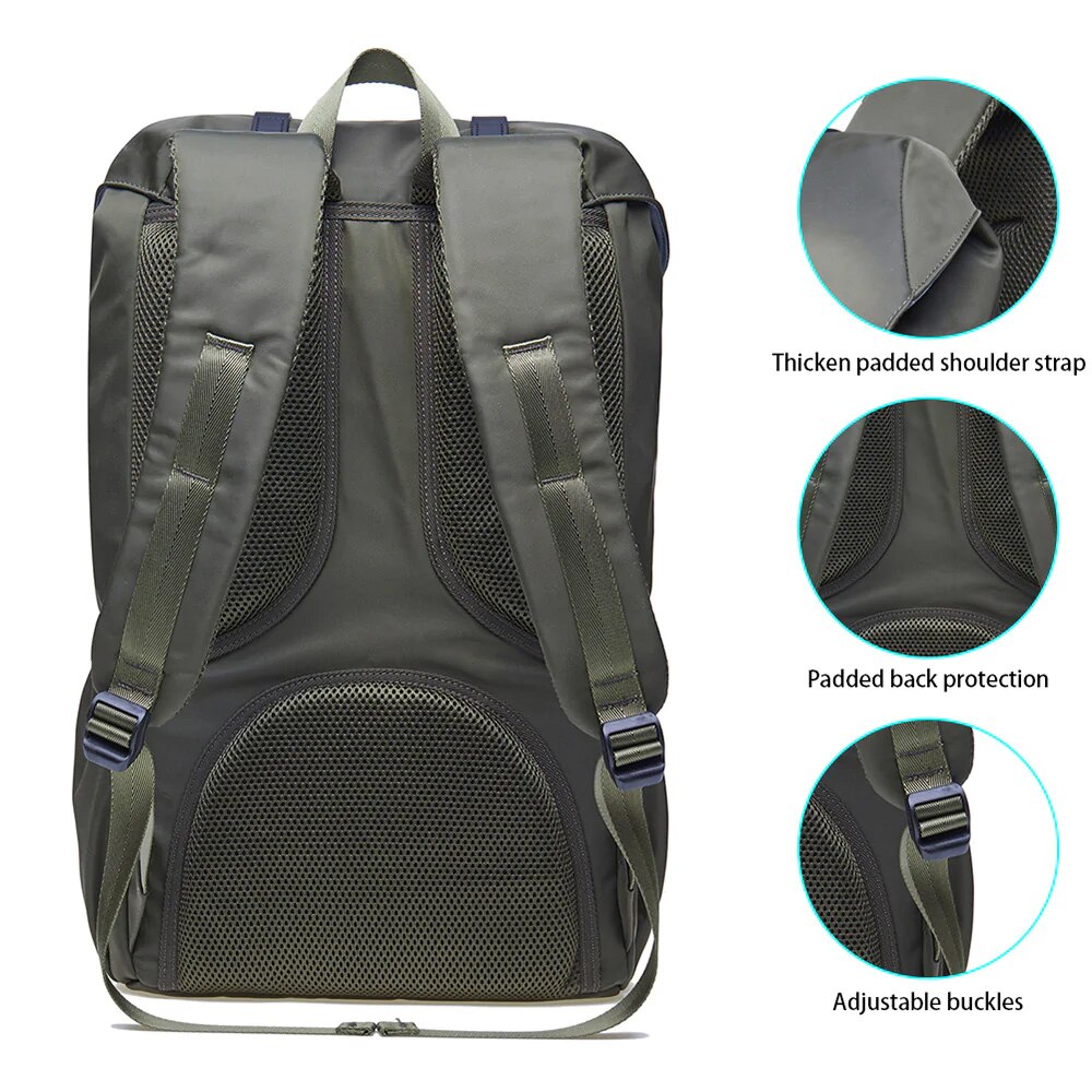 Rucsac impermeabil laptop, Kaukko, Poliester, Verde