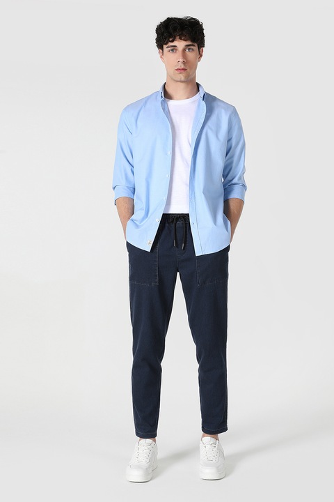 COLIN'S, Camasa slim fit din bumbac, Albastru deschis/Albastru