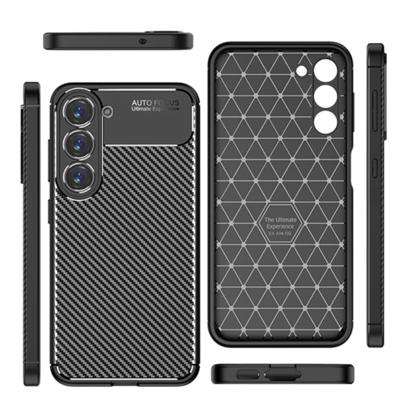 Husa Daden® Flexibila Antisoc Carbon pentru Samsung S23, Protectie camera, Slim, Hybrid Antisoc, Negru