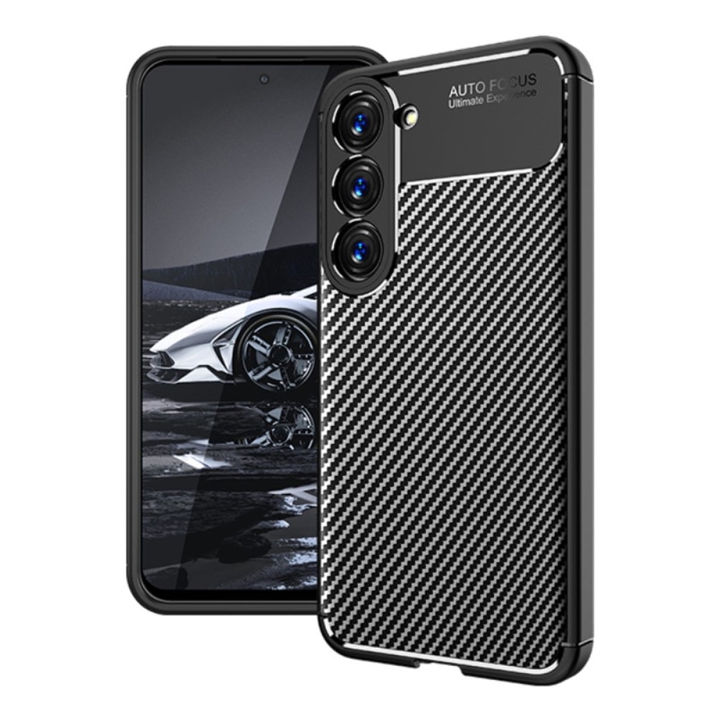 Husa Daden® Flexibila Antisoc Carbon pentru Samsung S23, Protectie camera, Slim, Hybrid Antisoc, Negru