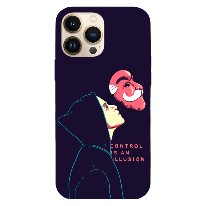 Husa telefon compatibila cu Apple iPhone 12 / iPhone 12 Pro, Viceversa, model Control is an illusion Mr Robot, Silicon, TPU