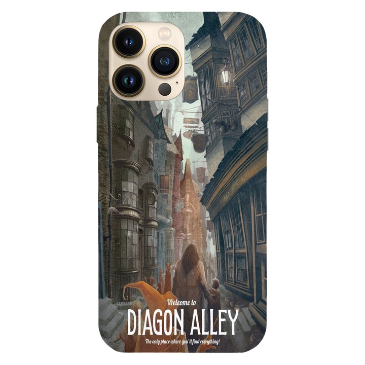 Apple iPhone 12 / iPhone 12 Pro telefontok, fordítva, Diagon Alley Harry Potter modell, szilikon, TPU