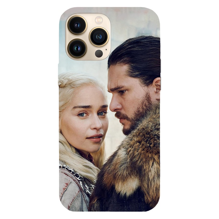 Apple iPhone 12 / iPhone 12 Pro, fordítva, Daenerys és Jon Game of Thrones modellel, szilikonnal, TPU-val kompatibilis telefontok