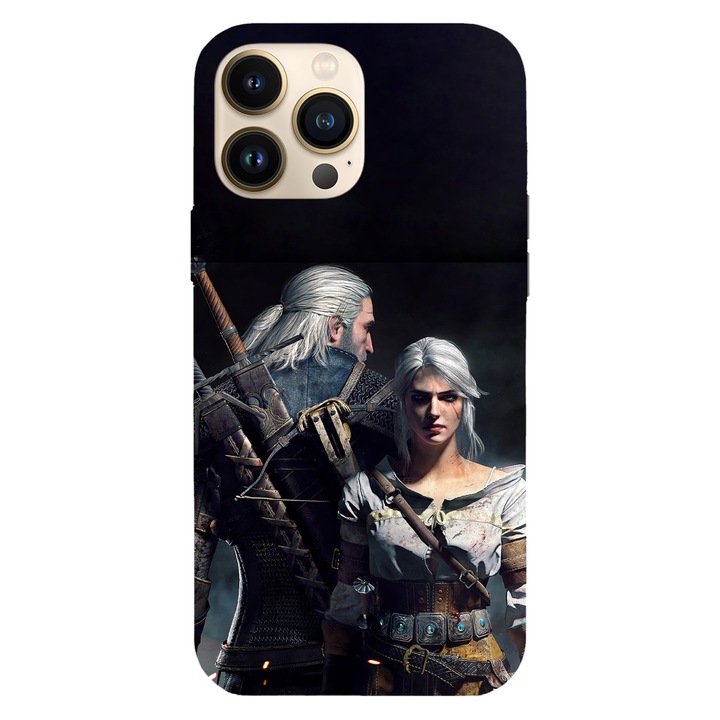 Husa telefon compatibila cu Apple iPhone 12 / iPhone 12 Pro, Viceversa, model Ciri x Gerald The Witcher, Silicon, TPU