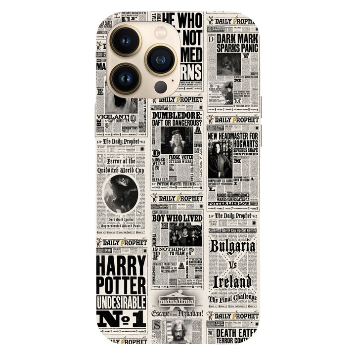 Husa telefon compatibila cu Apple iPhone 12 / iPhone 12 Pro, Viceversa, model Daily Prophet Harry Potter, Silicon, TPU