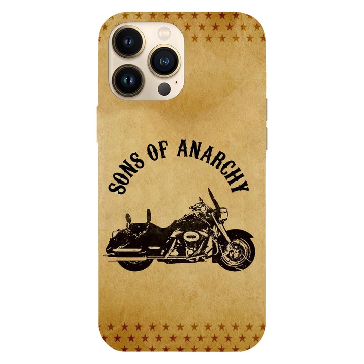 Husa telefon compatibila cu Apple iPhone 15 Pro Max, Viceversa, model Motorcycle Sons of Anarchy, Silicon, TPU