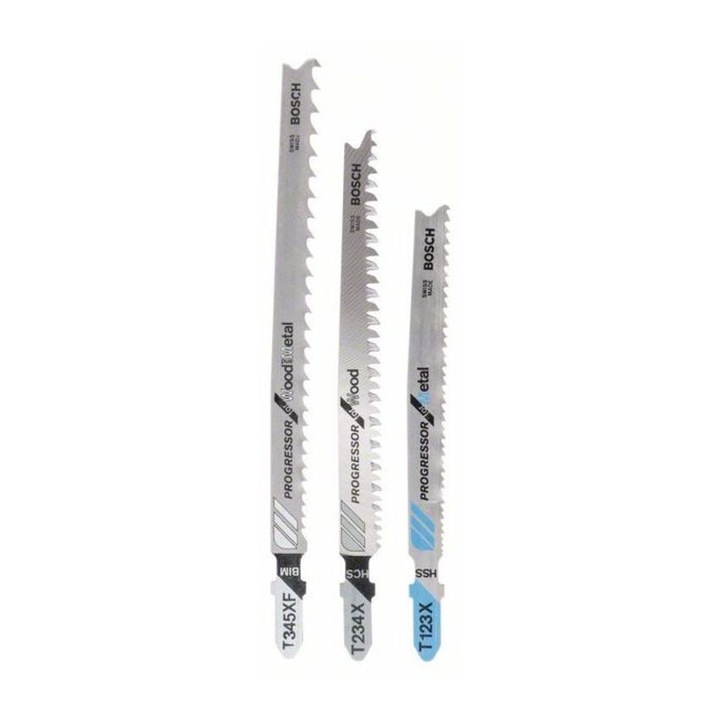Set 3 panze fierastrau vertical, tija de prindere T, diametru 100-132 mm