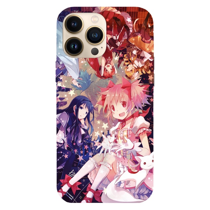 Husa telefon compatibila cu Apple iPhone 12 / iPhone 12 Pro, Viceversa, model All team Madoka Magica, Silicon, TPU