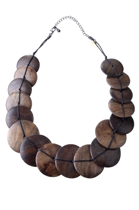 Колие, Gloria Maris Handmade, Екзотично дърво 023 Кафяво, 53 cm