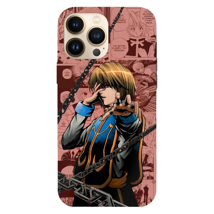 Husa telefon compatibila cu Apple iPhone 12 / iPhone 12 Pro, Viceversa, model Kurapika Manga Hunter x Hunter, Silicon, TPU