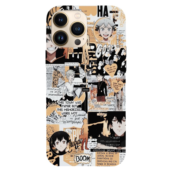 Husa telefon compatibila cu Apple iPhone 12 / iPhone 12 Pro, Viceversa, model Asta x Yuno Manga Black Clover, Silicon, TPU