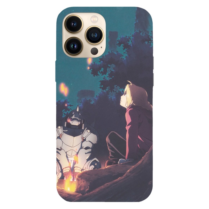 Husa telefon compatibila cu Apple iPhone 12 / iPhone 12 Pro, Viceversa, model Camping Full Metal Alchemists, Silicon, TPU