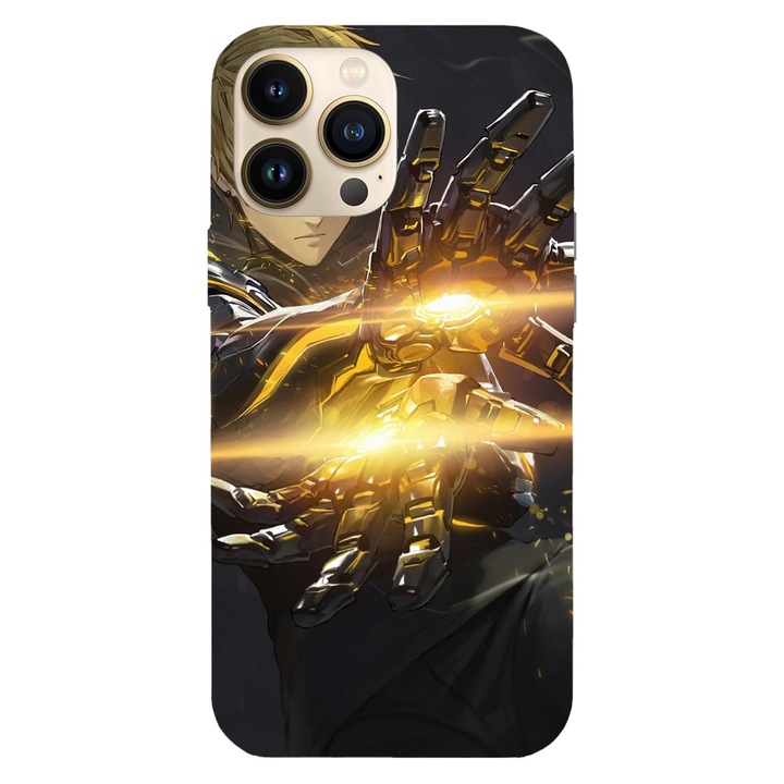 Husa telefon compatibila cu Apple iPhone 12 / iPhone 12 Pro, Viceversa, model Genos Pulse One Punch Man, Silicon, TPU