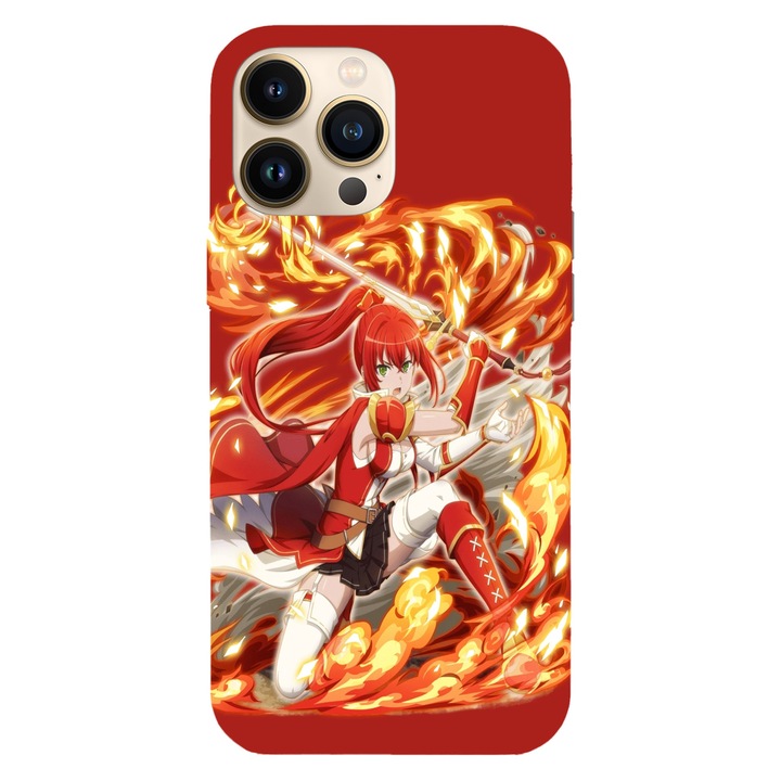 Husa telefon compatibila cu Apple iPhone 12 / iPhone 12 Pro, Viceversa, model Crimson executioner DanMachi, Silicon, TPU